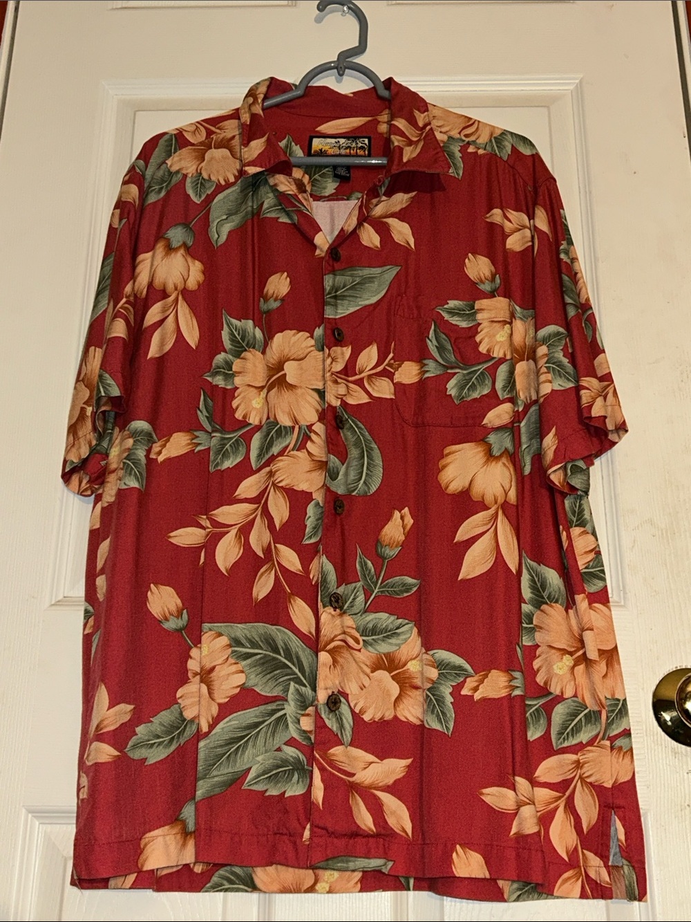 Havana Jacks Cafe Hawaiian Tropical Button Down Shirt Floral Summer